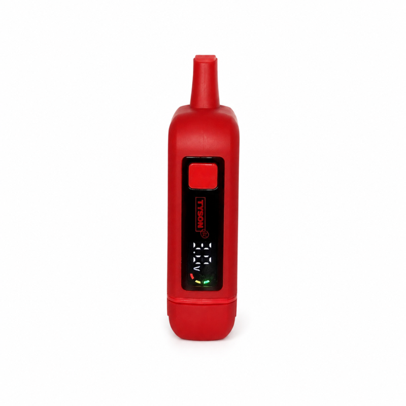 Centered red vape with illuminated display OG Kush